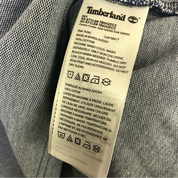 Timberland Polo Men’s Short Sleeve Regular Classic Workwear Formal Top Blue XL - Picture 9 of 10